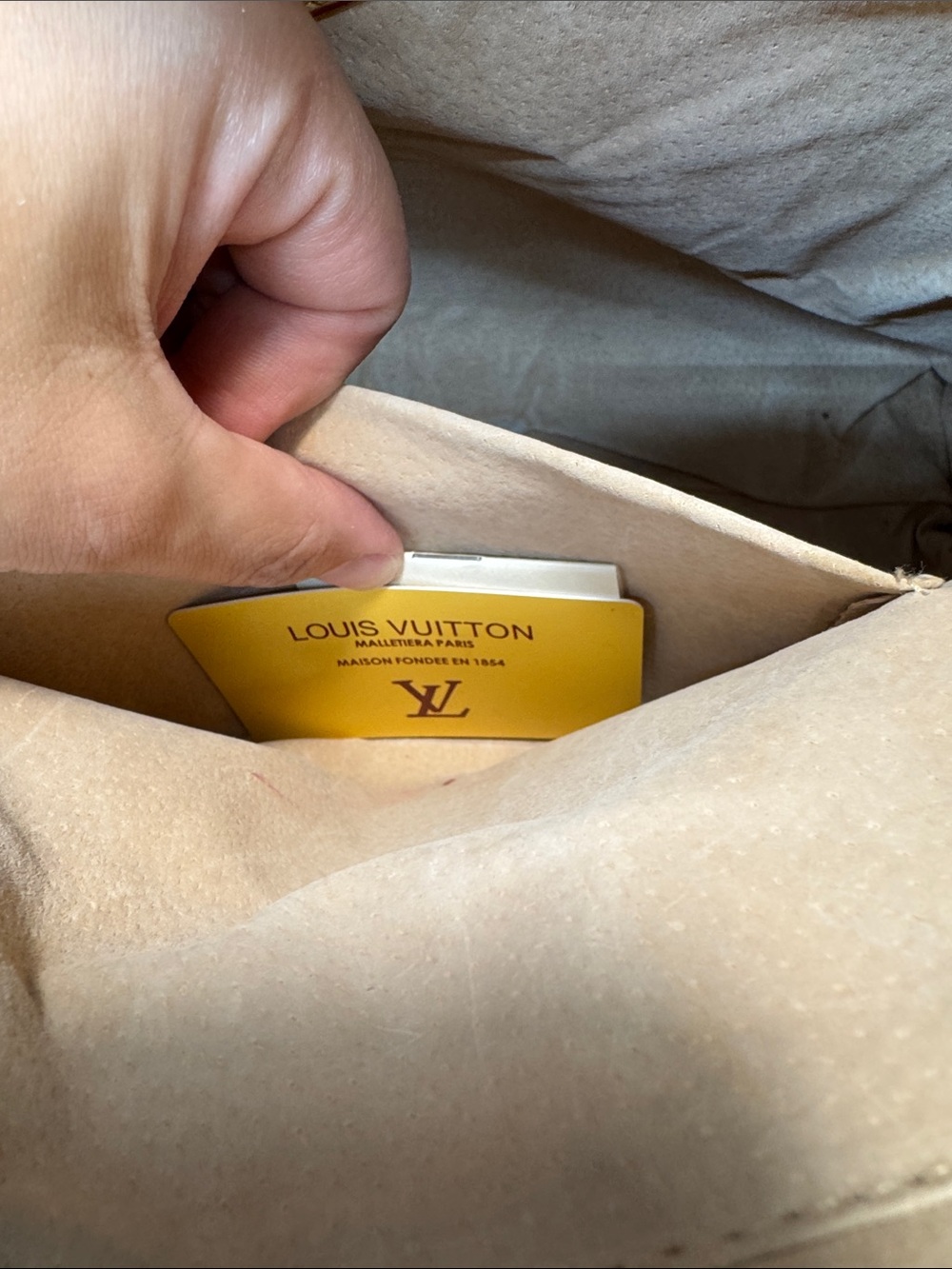 Louis Vuitton Monogram Canvas Tote in Brown with Tan Straps - Picture 12 of 12